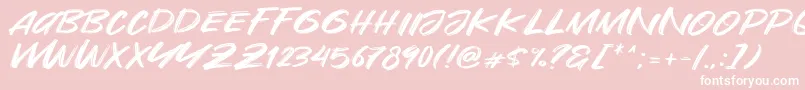 Are You Okay Font – White Fonts on Pink Background