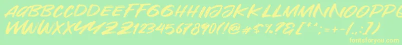 Are You Okay Font – Yellow Fonts on Green Background