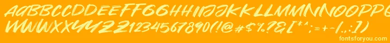 Are You Okay Font – Yellow Fonts on Orange Background