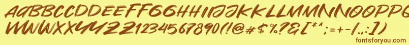 Are You Okay Font – Brown Fonts on Yellow Background