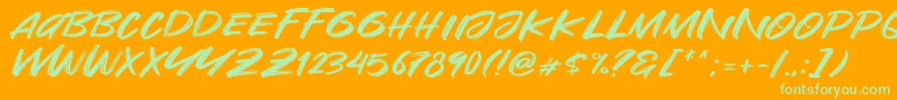 Are You Okay Font – Green Fonts on Orange Background