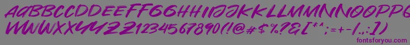 Are You Okay Font – Purple Fonts on Gray Background
