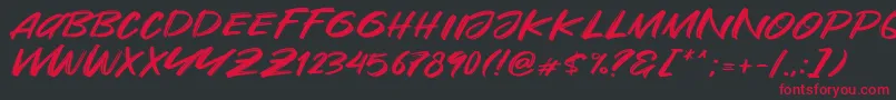 Are You Okay Font – Red Fonts on Black Background