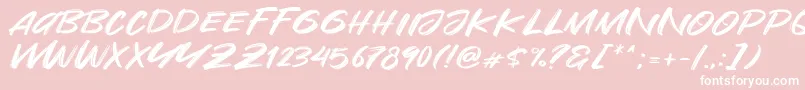 Are You Okay-Schriftart – Weiße Schriften auf rosa Hintergrund