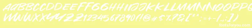 フォントAre You Okay – 黄色い背景に白い文字