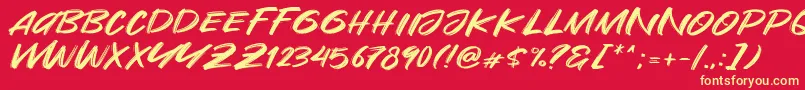 Are You Okay Font – Yellow Fonts on Red Background