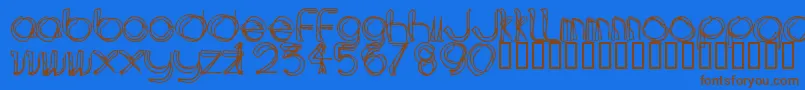 AREAL    Font – Brown Fonts on Blue Background
