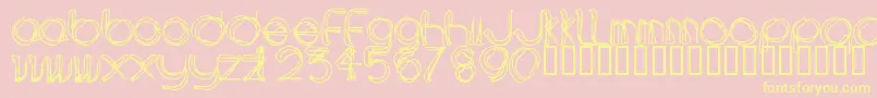 AREAL    Font – Yellow Fonts on Pink Background