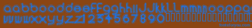 AREAO    Font – Blue Fonts on Brown Background
