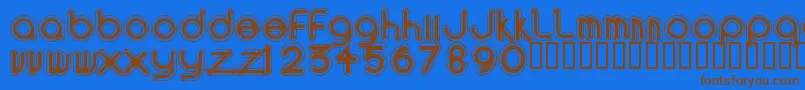 AREAO    Font – Brown Fonts on Blue Background