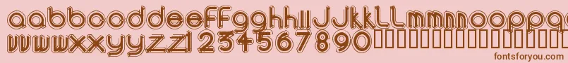 AREAO    Font – Brown Fonts on Pink Background