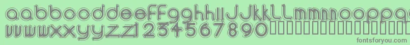 AREAO   -Schriftart – Graue Schriften auf grünem Hintergrund