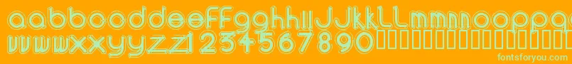 AREAO    Font – Green Fonts on Orange Background