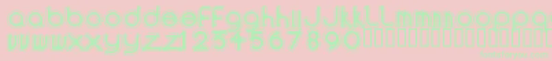 AREAO    Font – Green Fonts on Pink Background