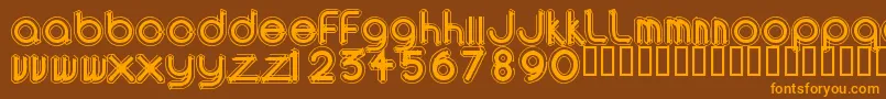AREAO    Font – Orange Fonts on Brown Background