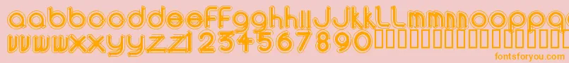 AREAO    Font – Orange Fonts on Pink Background