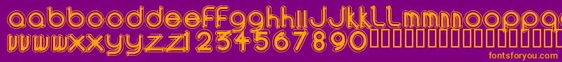 AREAO    Font – Orange Fonts on Purple Background