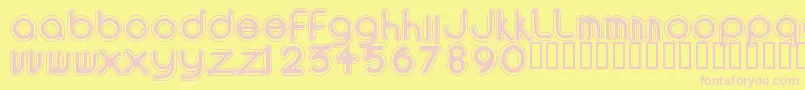 AREAO    Font – Pink Fonts on Yellow Background