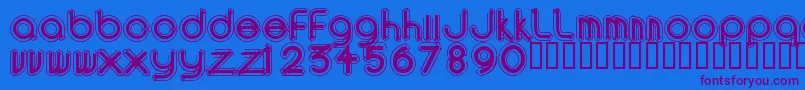 AREAO    Font – Purple Fonts on Blue Background