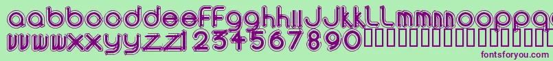 AREAO    Font – Purple Fonts on Green Background