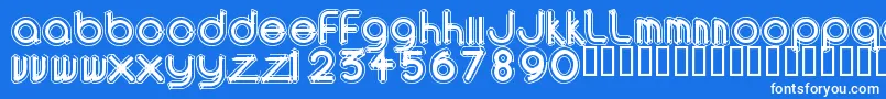 AREAO    Font – White Fonts on Blue Background