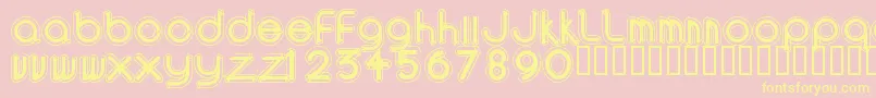 AREAO    Font – Yellow Fonts on Pink Background