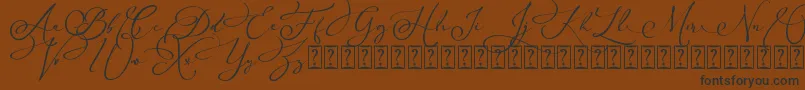 Arellia Script Dafont Font – Black Fonts on Brown Background