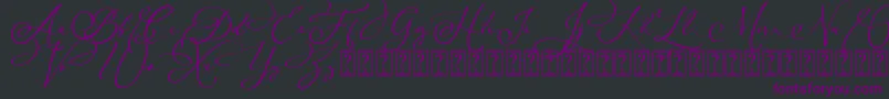 Arellia Script Dafont Font – Purple Fonts on Black Background