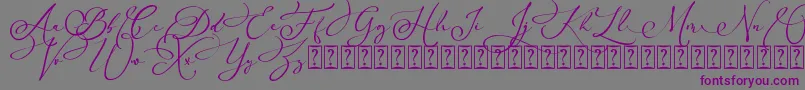 Arellia Script Dafont Font – Purple Fonts on Gray Background