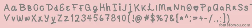 SweetieLove Font – Gray Fonts on Pink Background