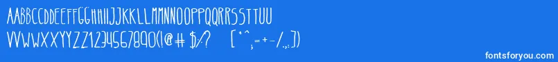 フォントBeltaRegular – 青い背景に白い文字