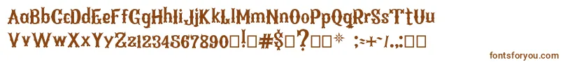 Шрифт ArenosaBQ Regular – коричневые шрифты на белом фоне