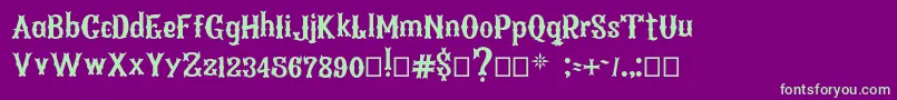 ArenosaBQ Regular Font – Green Fonts on Purple Background
