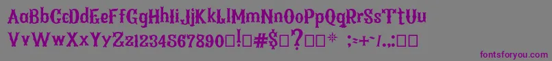 Шрифт ArenosaBQ Regular – фиолетовые шрифты на сером фоне