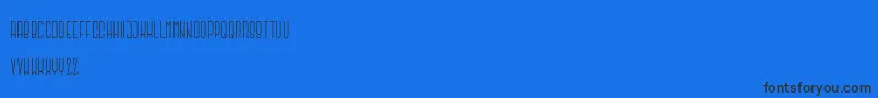 Fonte Argapuri regular – fontes pretas em um fundo azul