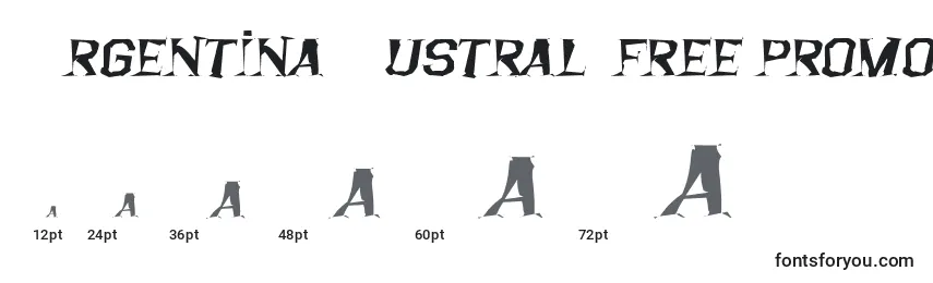 Argentina Austral  free promo Font Sizes