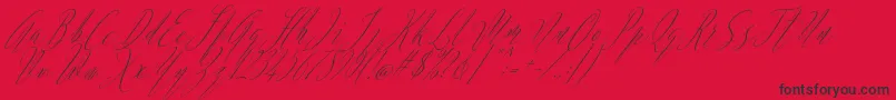 fuente Argentina Script Italic – Fuentes Negras Sobre Fondo Rojo