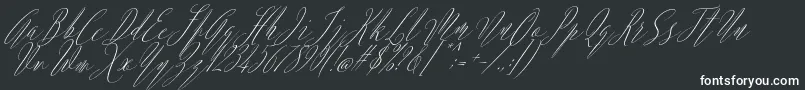 Argentina Script Italic-fontti – valkoiset fontit