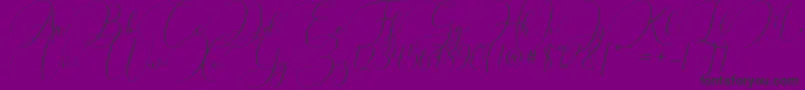 Argentina Script-Schriftart – Schwarze Schriften auf violettem Hintergrund