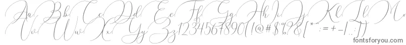 Czcionka Argentina Script – szare czcionki