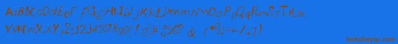 Argento e Ber  lio Font – Brown Fonts on Blue Background