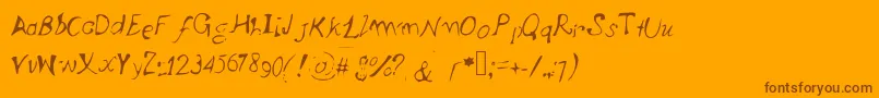 Argento e Ber  lio Font – Brown Fonts on Orange Background