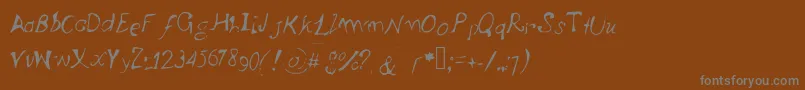 Argento e Ber  lio Font – Gray Fonts on Brown Background