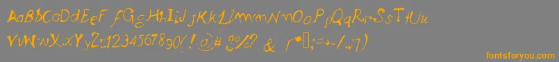 Argento e Ber  lio Font – Orange Fonts on Gray Background