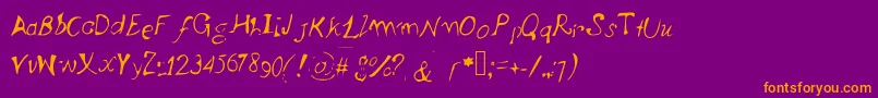 Argento e Ber  lio Font – Orange Fonts on Purple Background