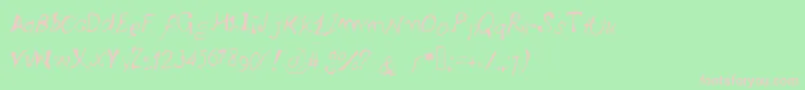 Argento e Ber  lio Font – Pink Fonts on Green Background