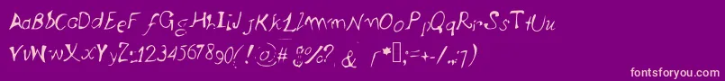 Argento e Ber  lio Font – Pink Fonts on Purple Background