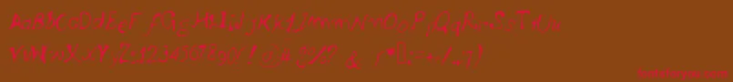 Argento e Ber  lio Font – Red Fonts on Brown Background