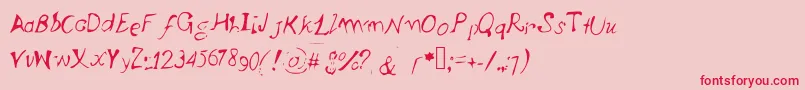 Argento e Ber  lio Font – Red Fonts on Pink Background