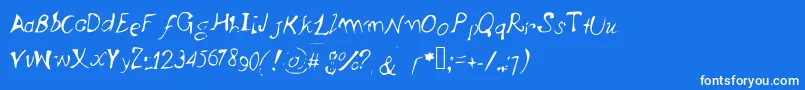 Argento e Ber  lio Font – White Fonts on Blue Background